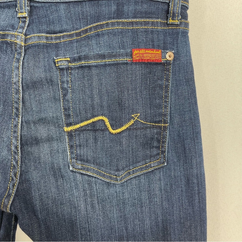 7FAM Jeans 7 Roxanne Blue Denim 29 Casual Norm Skinny Americana Basic Western - Picture 8 of 16